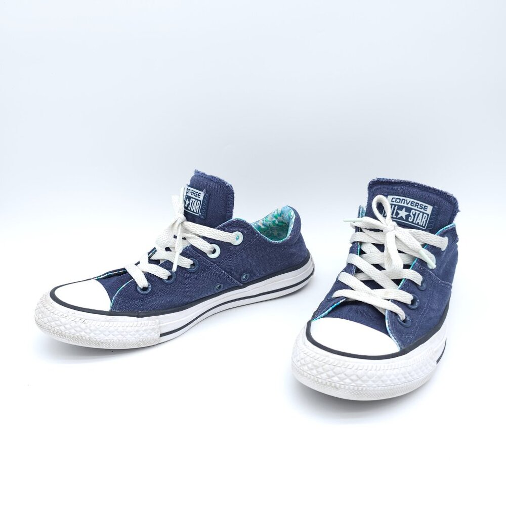 Converse All Star Low Top Sneakers Women US 6 Blue Canvas Lace Up Shoes